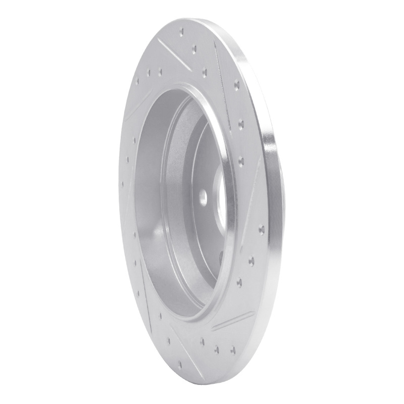 Mercedes-Benz Viano Brake Rotor (1) - Rear Left - R1 Concepts - Drilled & Slotted - Silver - `16-`23
